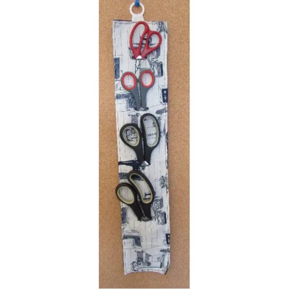 Scissors Holder - Vintage Sewing Machine Fabric - Handmade
